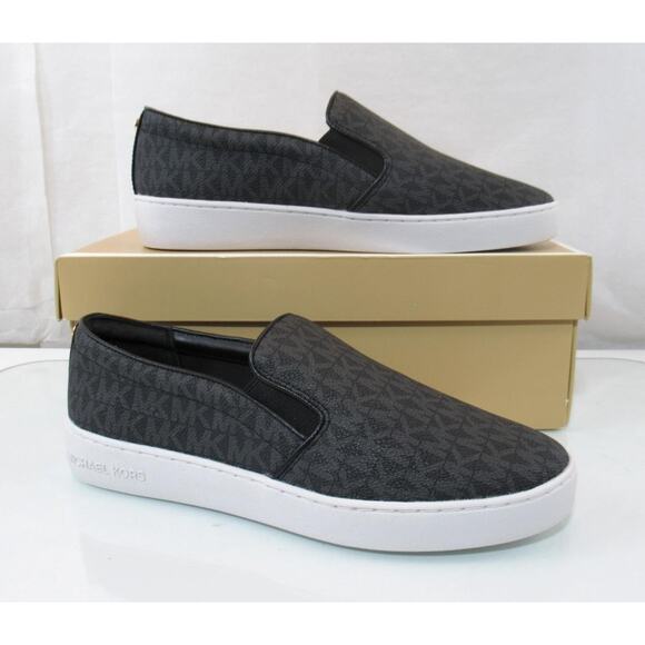 Michael Kors Keaton Slip On Sneakers Shoes MK Signature Black Size 8.5 - Picture 4 of 10